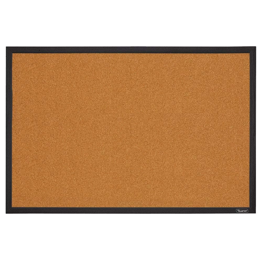 Quartet Bulletin Board, Cork Board, 2' x 3', Black Frame (MWDB2436-BK)