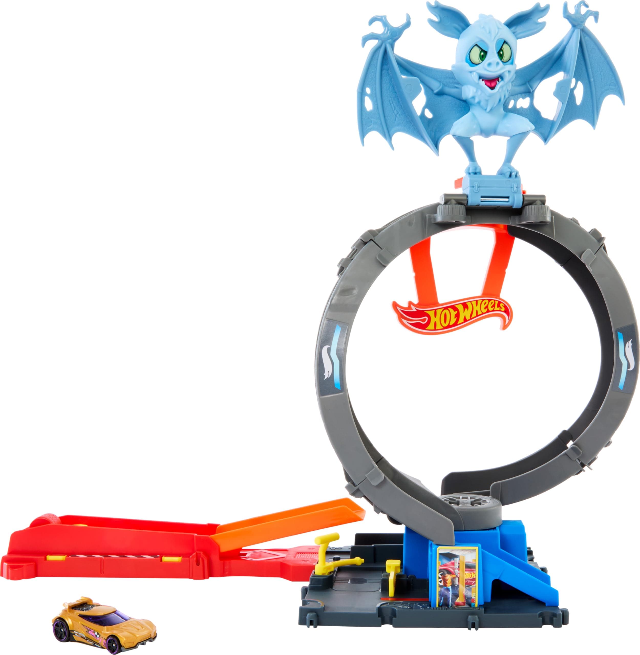City Bat Loop Attack Playset with 1:64 Scale Toy Car