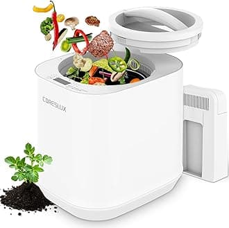 Electric Composter for Kitchen, 3.5L Smart Compost Bin with LED Display, Indoor Outdoor/Odorless/Low Noise/Auto-Cleaning, Countertop Food Waste Composting Machine