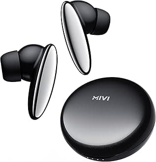 Mivi DuoPods A750 in Ear Ear Buds Wireless - 55H Playtime, USB Type-C Fast Charging, AI-ENC, Multi-Device Support, IPX4, Premium Metallic Ear Buds, Made in India