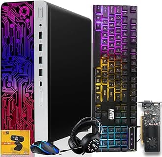 TechMagnet 2021 Desktop PC, Intel Core i7 6th Gen, GT 1030 Graphics, 16GB RAM, 1TB SSD | 2TB HDD, RGB Keyboard Mouse, RGB Headphone, Webcam, Windows 11 Pro (Renewed)