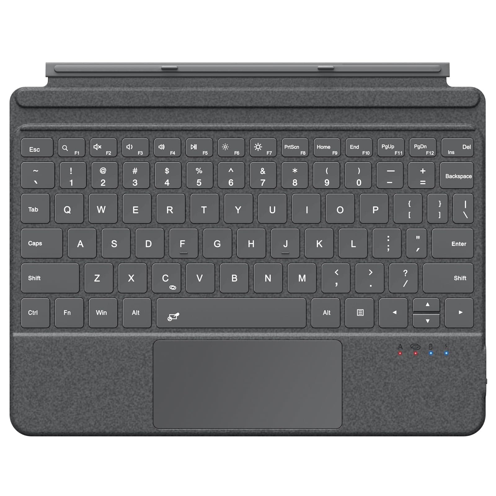 MoKo Microsoft Surface Go Type Cover, Lightweight Ultra-Slim Wireless Bluetooth Keyboard with Micro-USB Charging Cable and Built-in Rechargeable Battery for Surface Go 10 2018 Tablet - Black