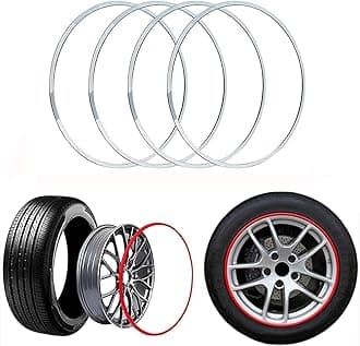 Wheel Protector 17-22 Inch Rim Protectors For Alloy Wheels, 4PCS Metal Rim Guard Cover For All Car Models, Vehicle Hub Impact Protection Stickiness Guard Rings, Wheel Edge Refit Decorative Protection