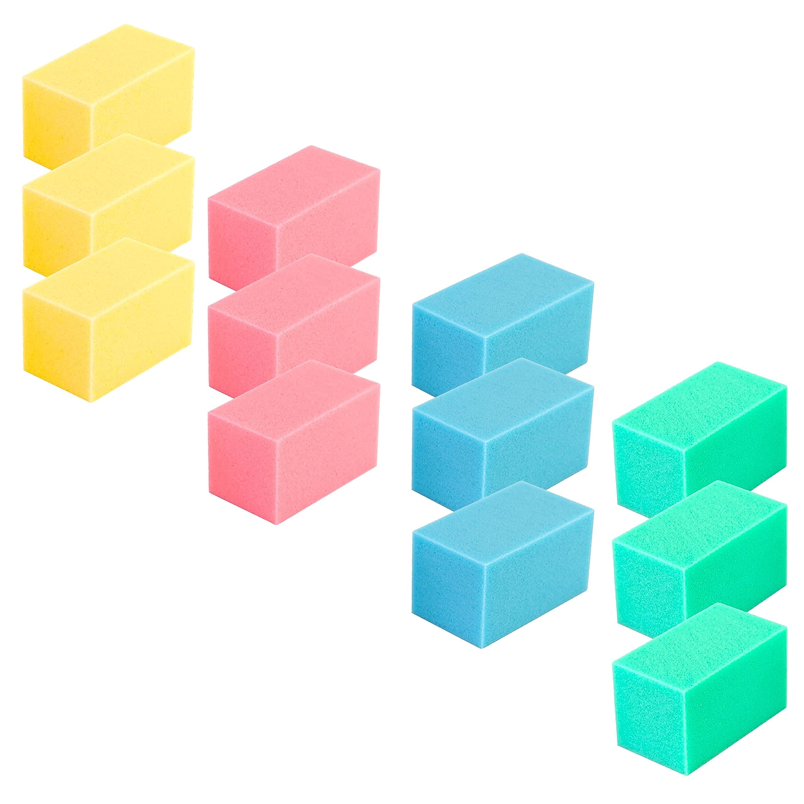 CanDo Hand Therapy Blocks - Extra-Soft Through Firm), Pack of 12 - Grip Strengthening Foam Hand Exercise Tools for Physical Therapy, Arthritis, Carpal Tunnel, Stress Relief, Anxiety