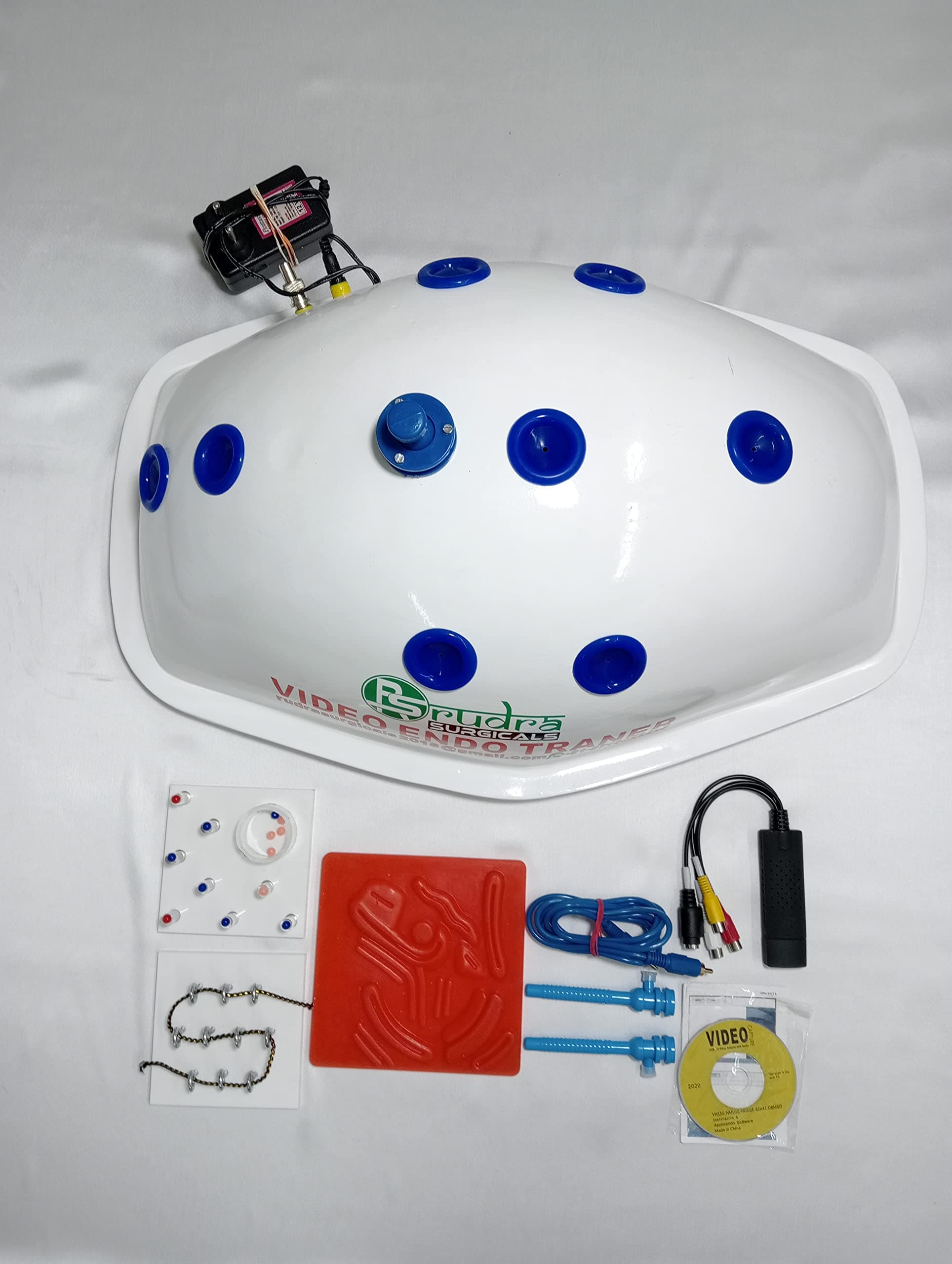 PRAGATI ENTERPRISES - Laparoscopic Practice Bettle Shape Endo Trainer Only Box With Red Suturing Pad Surgicals kit