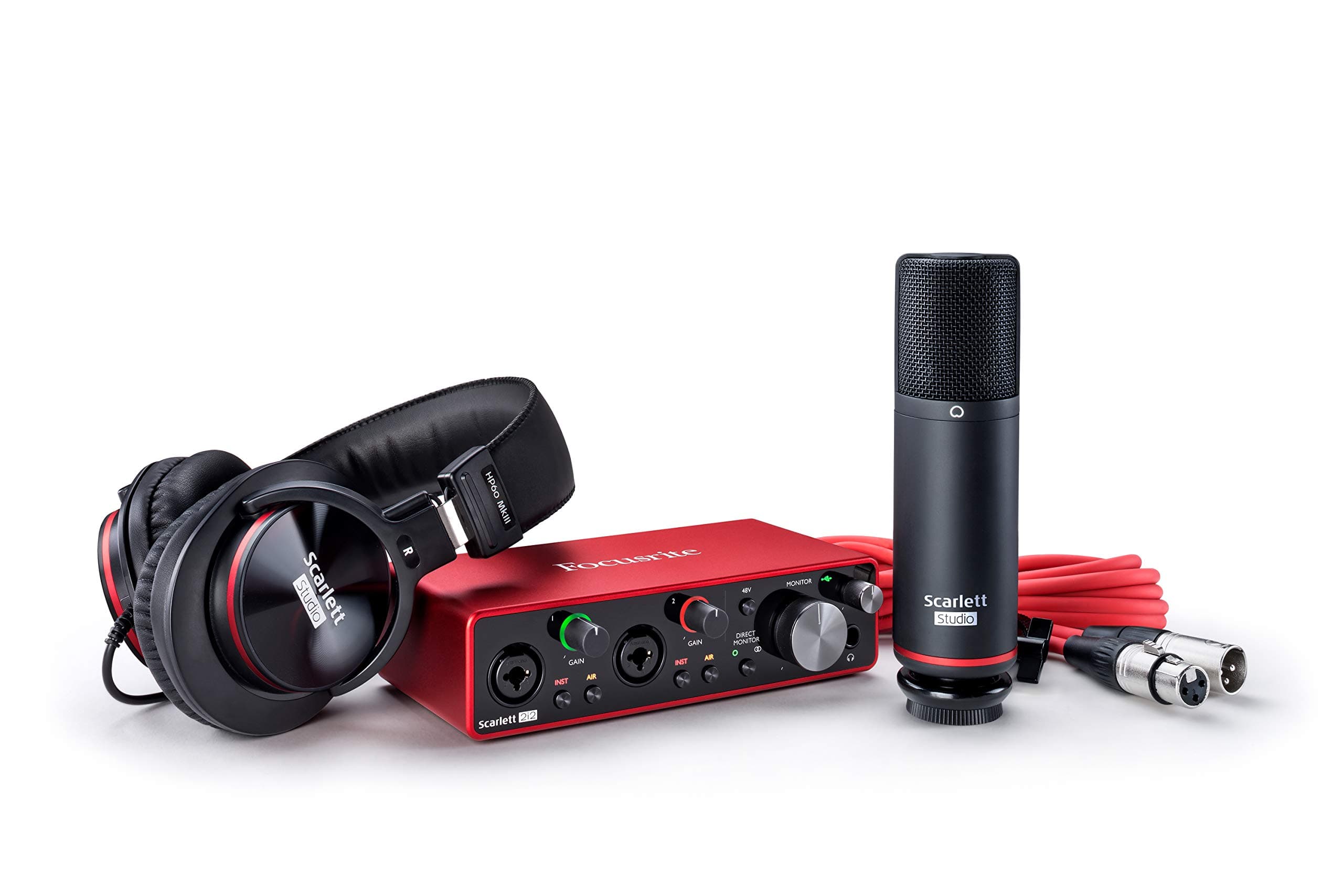 Focusrite Scarlett 2I2 3Rd Gen Usb Audio Interface For Recording, Songwriting, Streaming And Podcasting — High-Fidelity, Studio Quality Recording, And All The Software You Need To Record