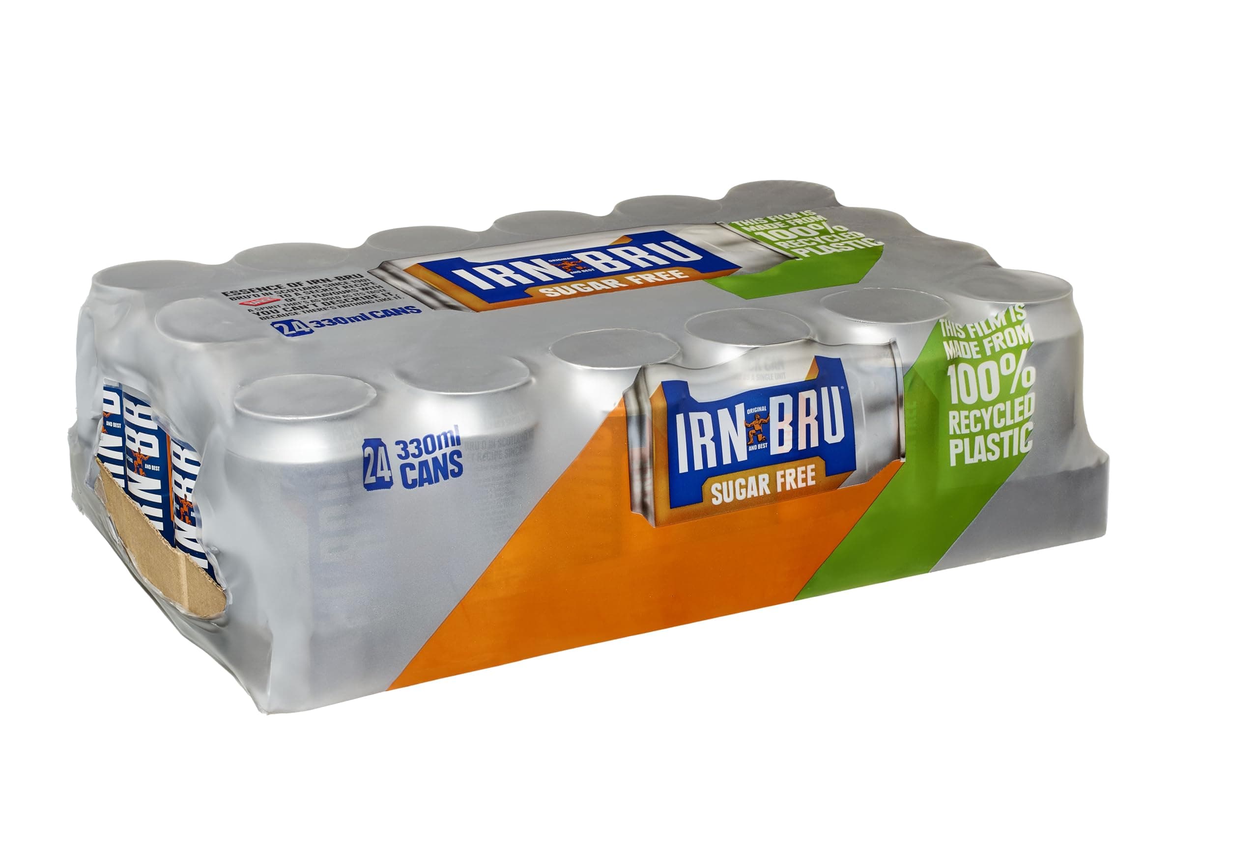 IRN-BRU Sugar-Free Diet, 24 Pack Zero No Sugar & Low Calorie Fizzy Drinks Multipack Cans - 24 x 330ml Cans
