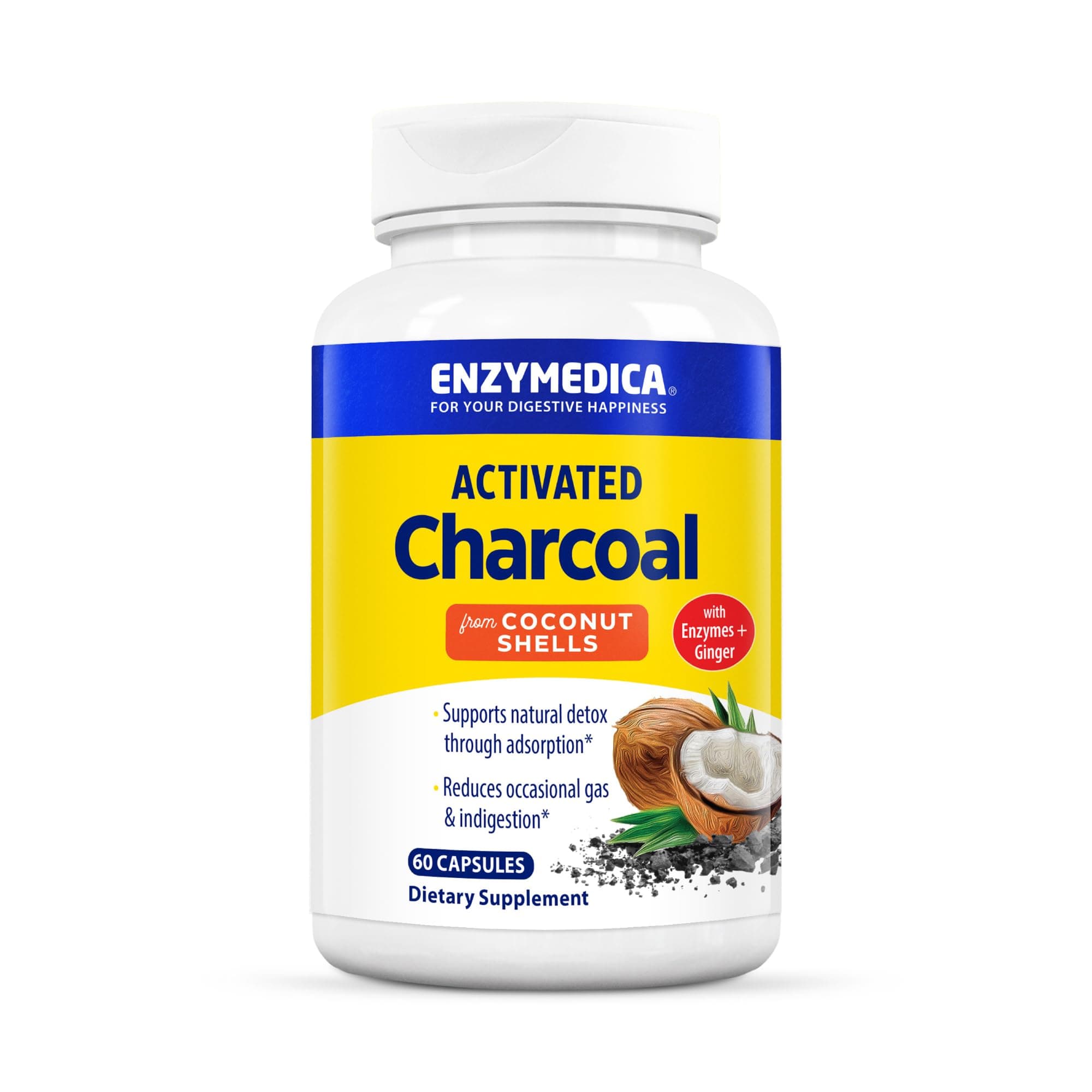 Purify Activated Coconut Charcoal Capsules, 60 Count