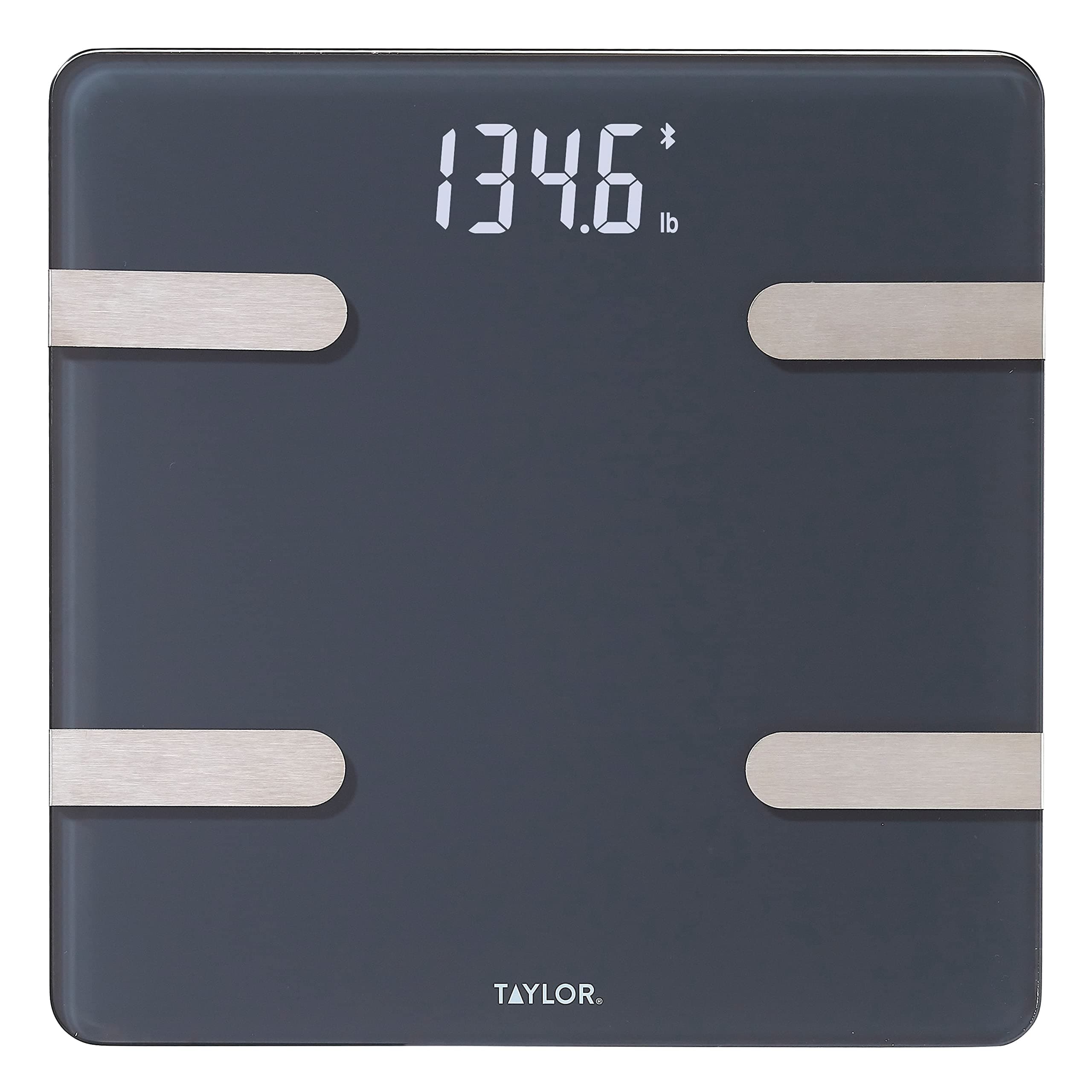 Smart Body Composition Scale with Precision Hub App for Body Weight with Smart App Connectivity, Third Party Sync, 400 lb Capacity, Durable Glass Platform, Charcoal