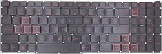 Replacement Keyboard for Acer Nitro 5 AN515-45 AN515-54 AN515-55 AN517-51 AN515-57 AN515-58, Predator Helios 300 PH315-52 PH315-53 PH317-53 Laptop Red Frame with Backlit US Layout