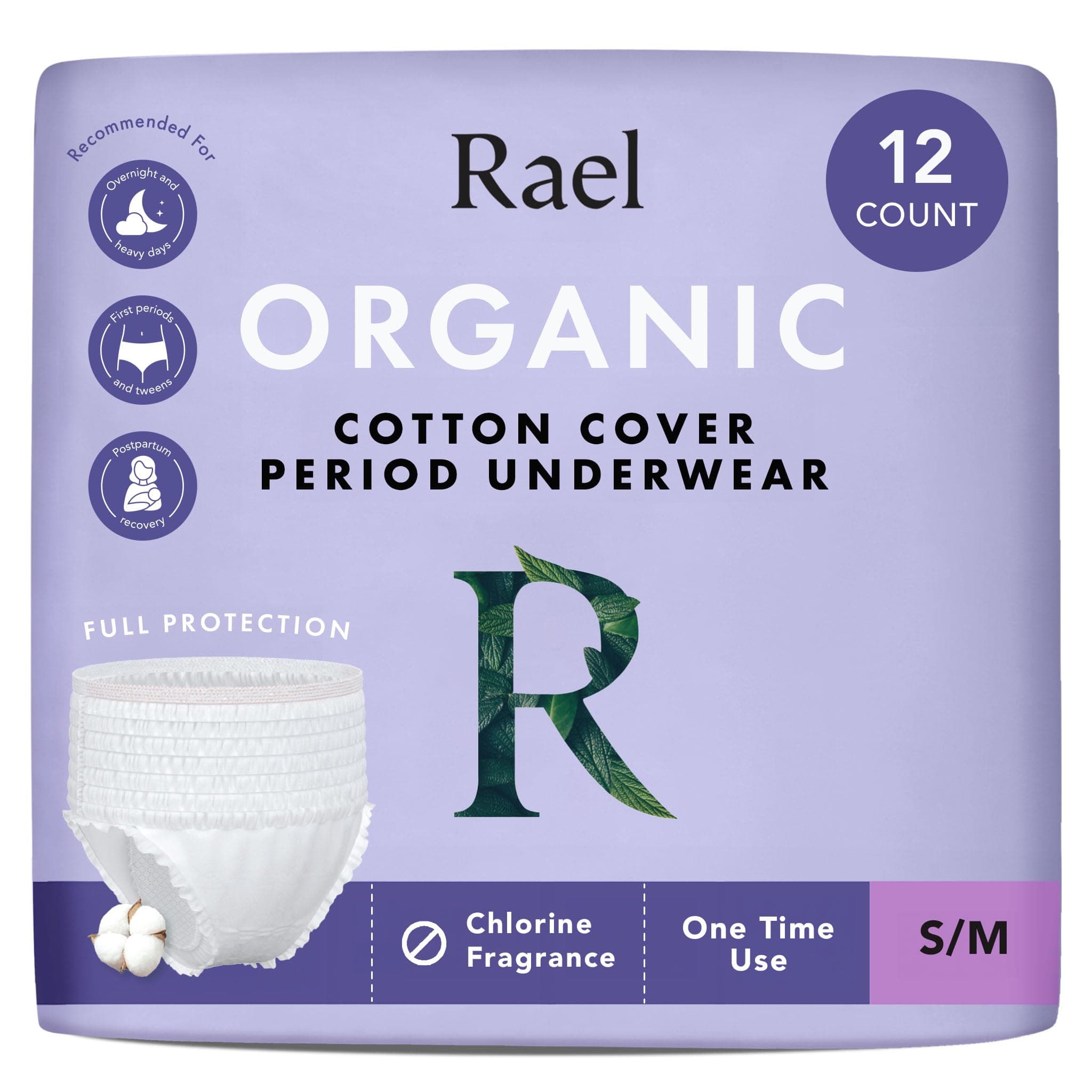Rael Organic Cotton Period Underwear - Size S-M