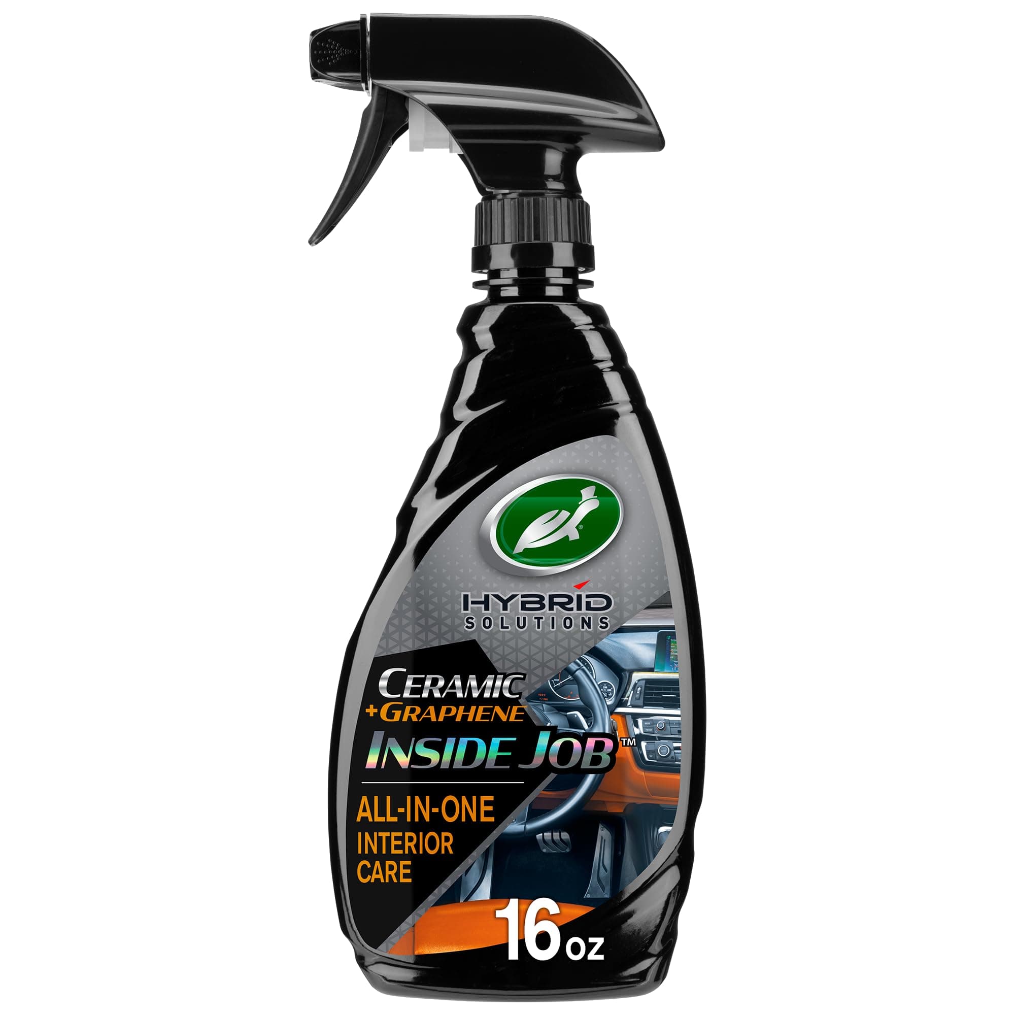 Turtle Wax 53787 Hybrid Solution Ceramic Graphene Inside Job Interior Multi-Purpose Car Cleaner Protectant Deodorizer for Leather, Vinyl, Plastic, Rubber and More, 16 fl oz