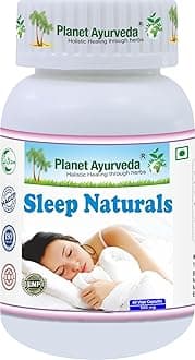 Planet Ayurveda Sleep Naturals Capsules - 60 Capsules Ayurvedic Medicine Beneficial in Sleep disorders & insomnia