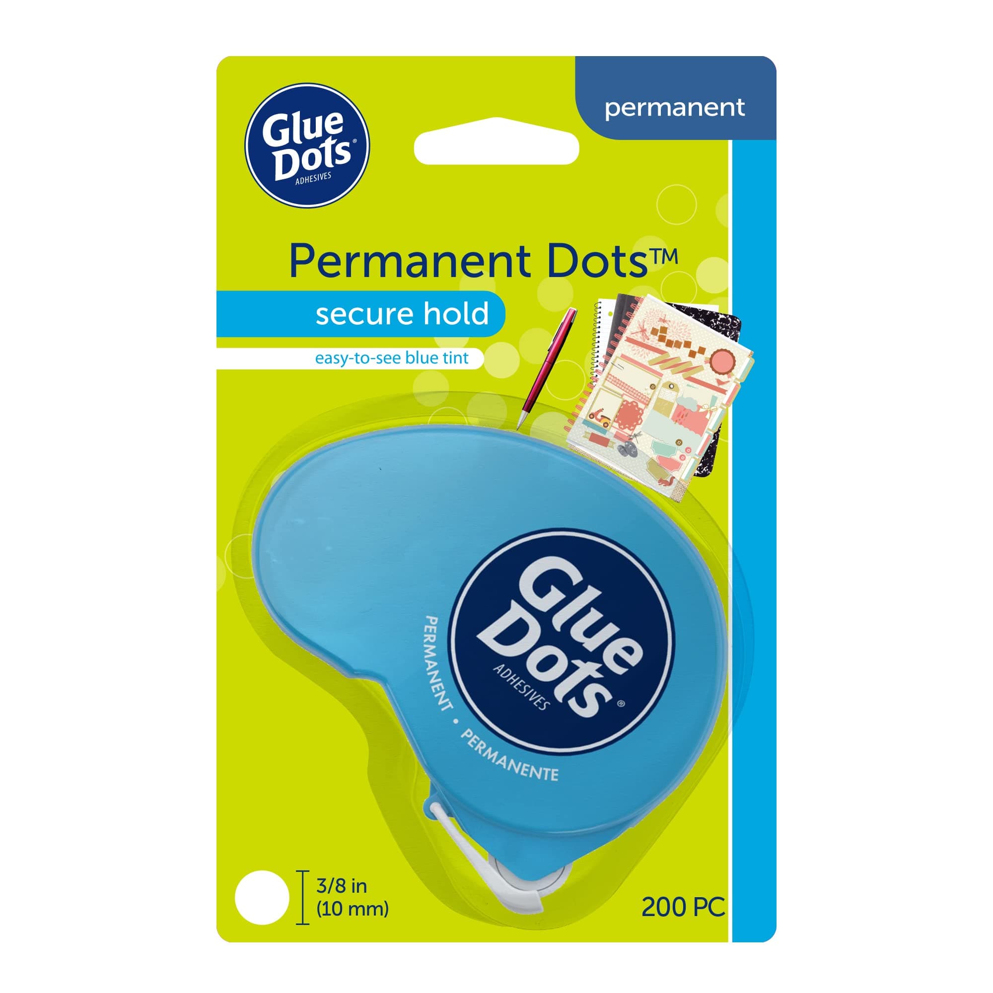 Permanent Dot N' Go Dispenser with 200 (.375 Inch) Permanent Adhesive Dots (11346)