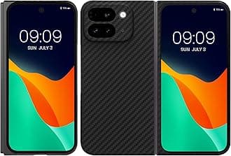 kalibri Aramid Fiber Case Compatible with Google Pixel 9 Pro Fold - Case Super Slim Strong Protective Phone Cover - Black Matte
