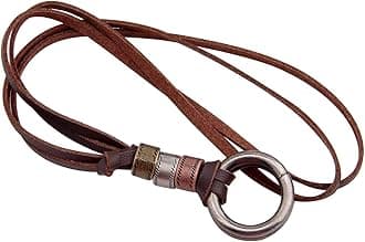 Eyeglass Holder Necklace O Ring Adjustable Leather Strap Necklace