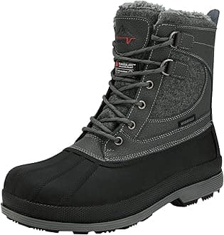 NORTIV 8Men's Waterproof Winter Snow Boots