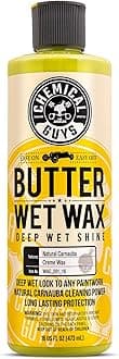 Butter Wet Wax - Deep Wet Shine Car Wax for Cars, Trucks, SUVs, RVs, and More, Easy On/Off Liquid Formula, Banana Scent - 16 fl oz