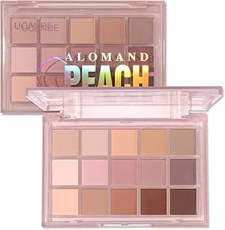 UCANBE Neutral Matte Eyeshadow Palette, 15 Colors Nude Taupe Rose Brown Eye Makeup Pallet, Natural Warm Tone High Pigmented Blendable & Buildable Sombras De Ojos Gift Kit