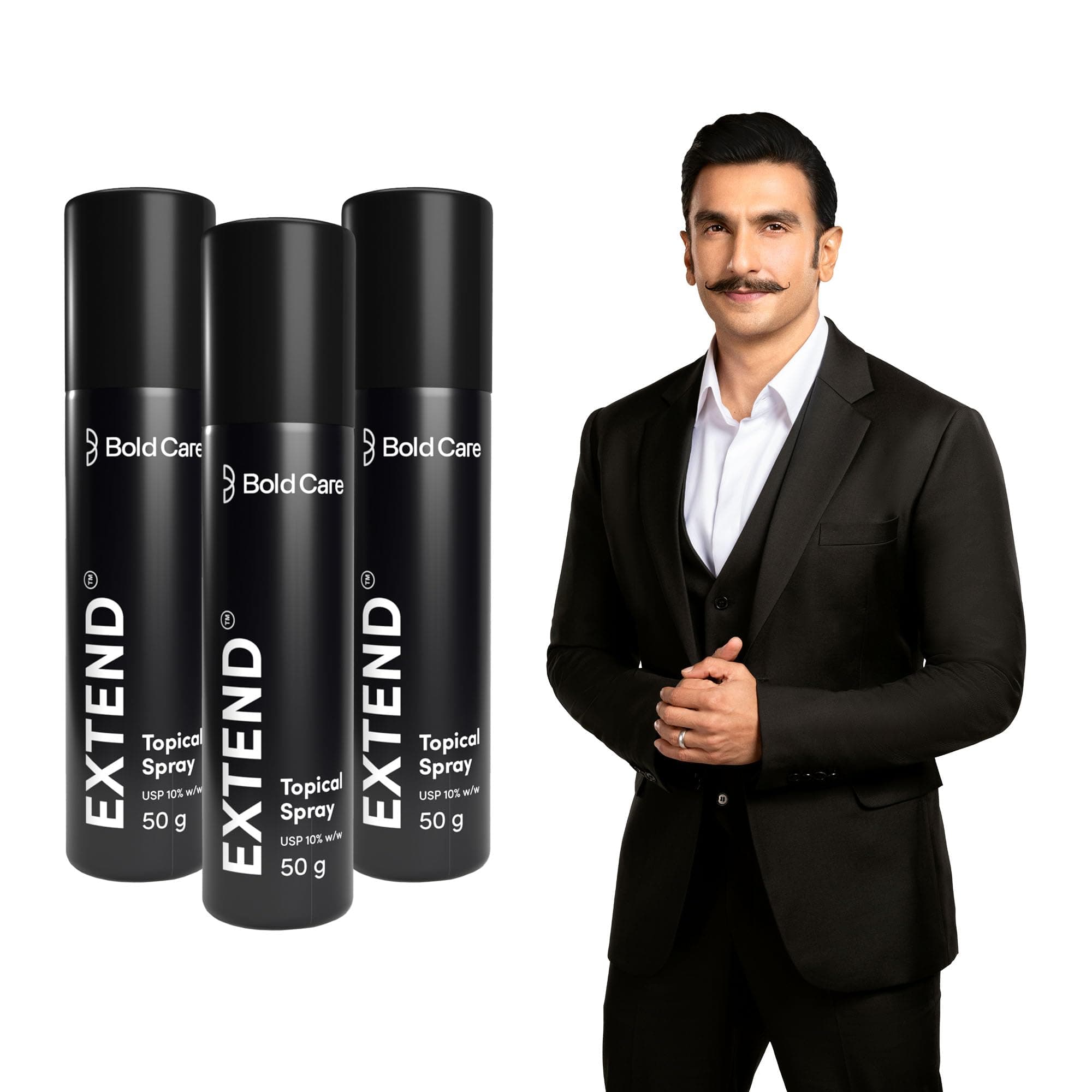 Bold Care EXTEND™ Non-Transferable Spray, Easy to Use & Effective for Men, Targeted Application - 50gm - Pack of 3