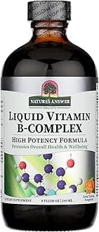 Nature's Answer Liquid Vitamin B-Complex Supports Healthy Energy Levels | Promotes Healthy Nerve Function | All-Natural Tangerine Flavor | Gluten-Free & Benzoate-Free 8oz