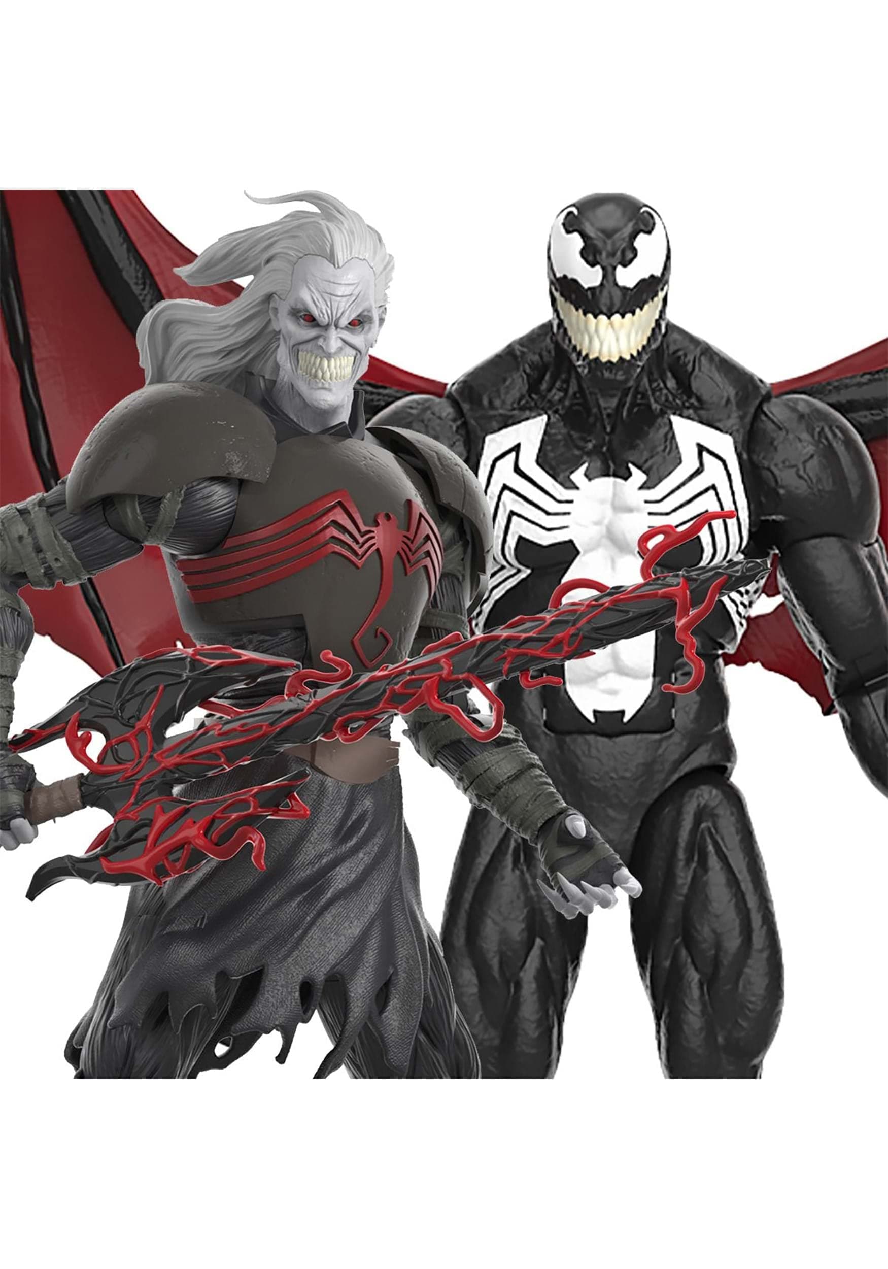 Marvel Legends Series Spider-Man 60th Anniversary Marvel’s Knull and Venom 2-Pack King in Black 6-inch Action Figures, 5 Accessories