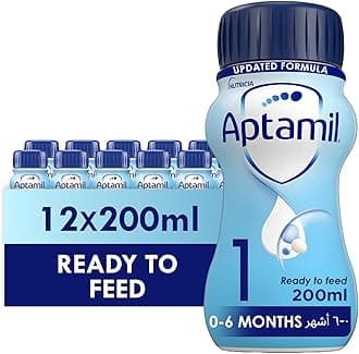 Advance 1 Infant Formula Milk Ready to Feed From 0-6 Months, Ready to Drink Liquid Formula, 200ml - Pack of 12