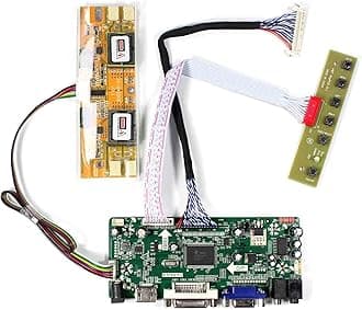 VSDISPLAY VGA DVI Audio LCD Driver Board for 21.5" 23" M215HW01 LM230WF1 1920x1080 4CCFL LCD Panel