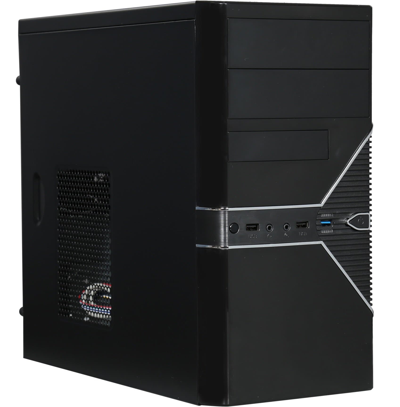 ROSEWILL Micro ATX Mini Tower Computer Case, Steel and plastic computer case with 1x 120mm front fan and 1x 80mm rear fan, Top I/O ports: 1x USB3.0, 2x USB 2.0 and Audio ports (FBM-05)
