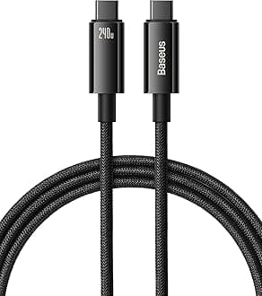 - Baseus 240W PD 3.1 5A QC 4.0 Fast Charging USB C Cable - Zinc Alloy Nylon Braided Type C Data Cable for Samsung S21 S20+ S10 Note 10 iPad Pro MacBook Pro Pixel (3.3Ft) Black