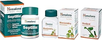 Manjishtha - 60 Tablets & Septilin Tablets - 60 Tablets & Wellness Pure Herbs Hadjod Bone & Joint Wellness - 60 Tablet
