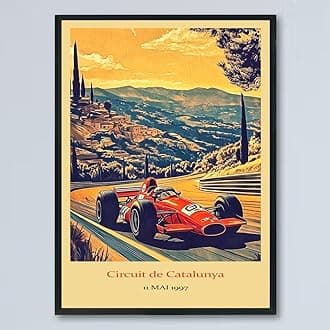 Vintage F1 Racing Circuit de Catalunya 11 MAI 1997 Poster, Race Car Print, Vintage Car Racing Poster, Race Fan Gift, Executive Office Decor, F1 Gift Idea Q5PflY