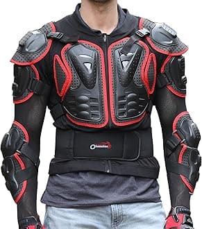 OHMOTOR Motorcycle Body Protective Jacket Armor Men, Motocross Riding Protective Gear,ATV Dirt Bike Chest Spine Protector