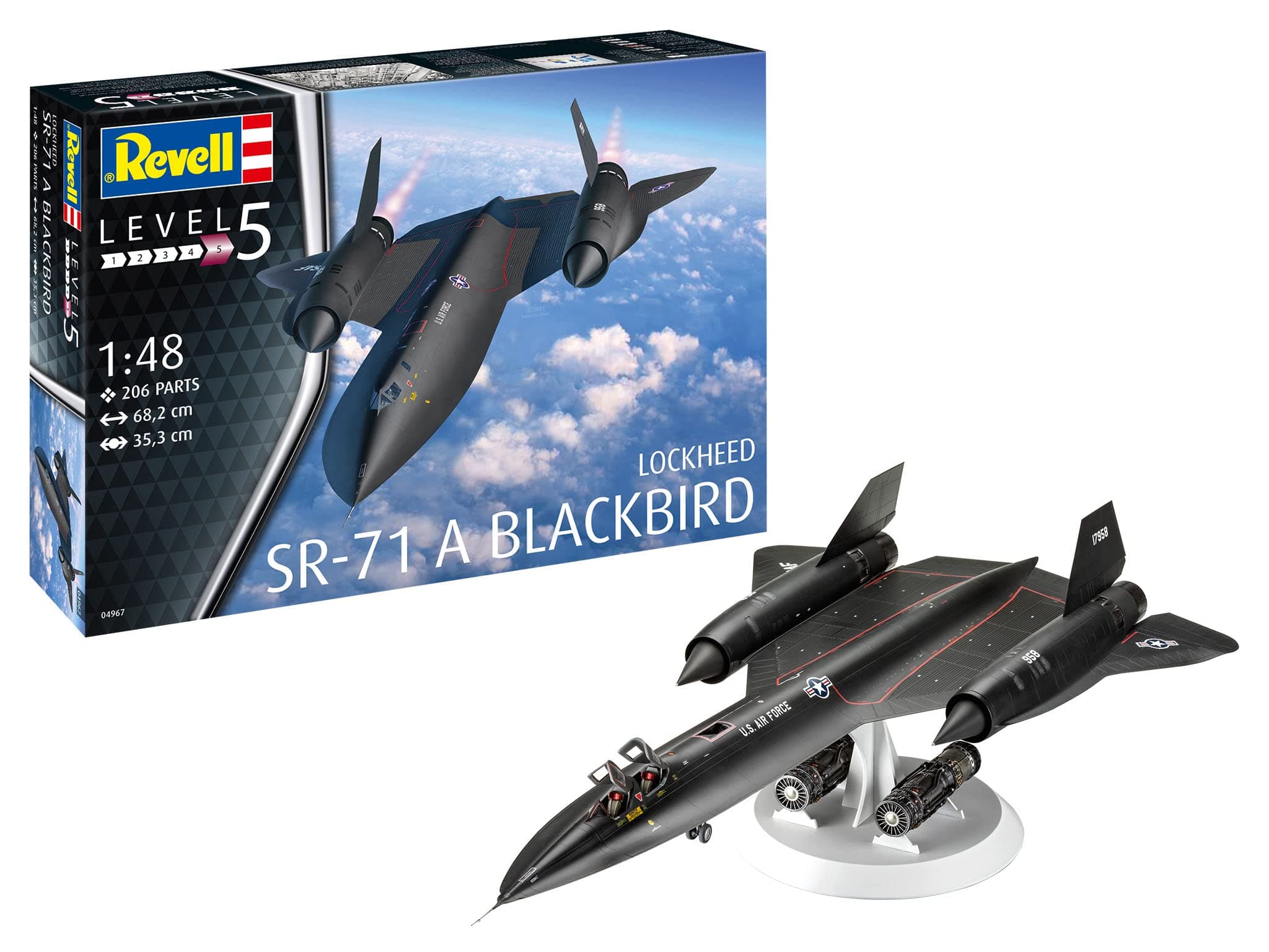 Revell 04967 Lockheed SR-71 A Blackbird 1:48 Scale Unbuilt/Unpainted Plastic Model Kit
