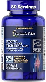 Triple Strength Glucosamine Chondroitin with Vitamin D3 Caplets, 160 Count