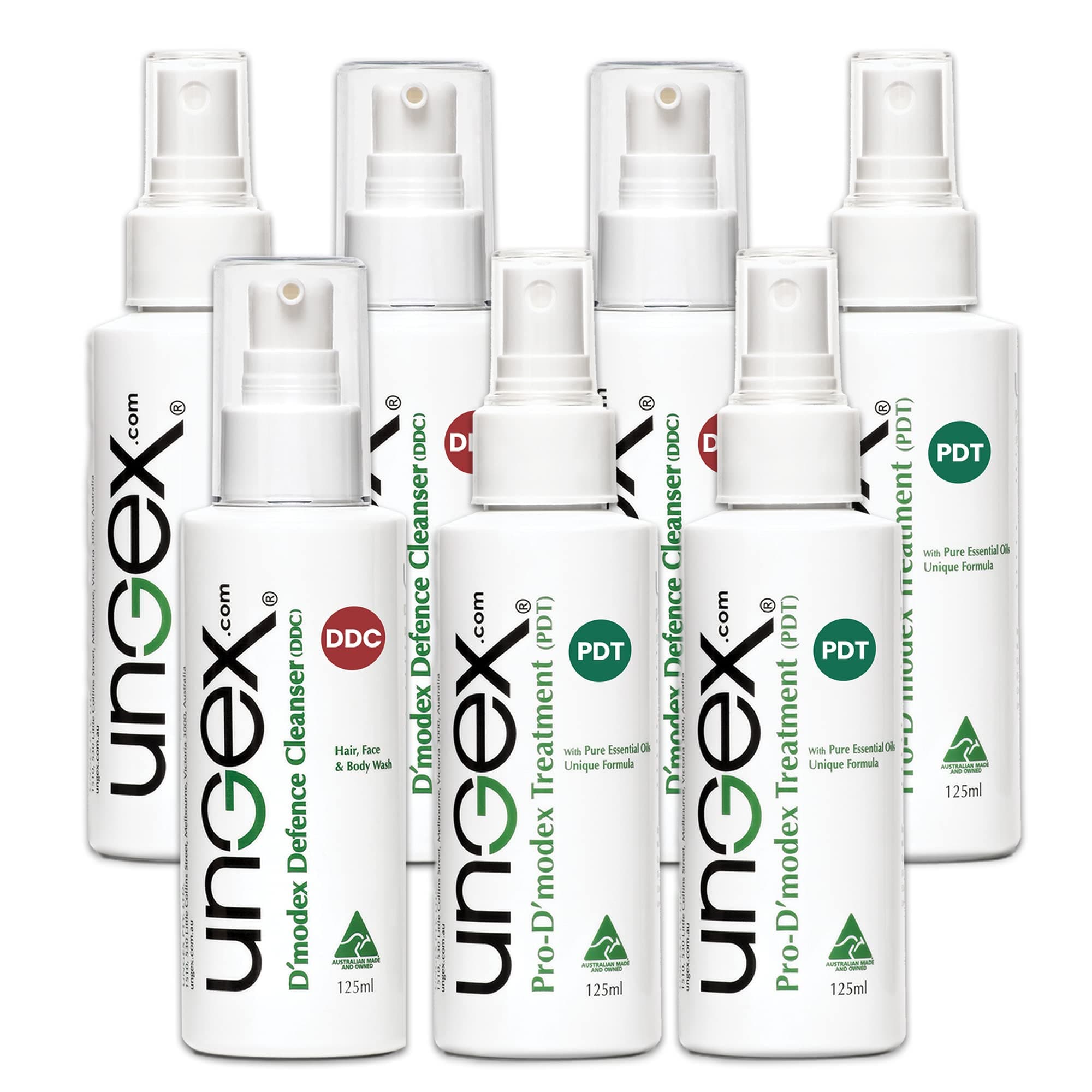 Ungex 3-Month Value Bundle 2 | Face & Body | 7 in 1 Complete Demodex Mite Treatment | For Acne Rosacea, Itchiness, Pimples and Other Skin Issues