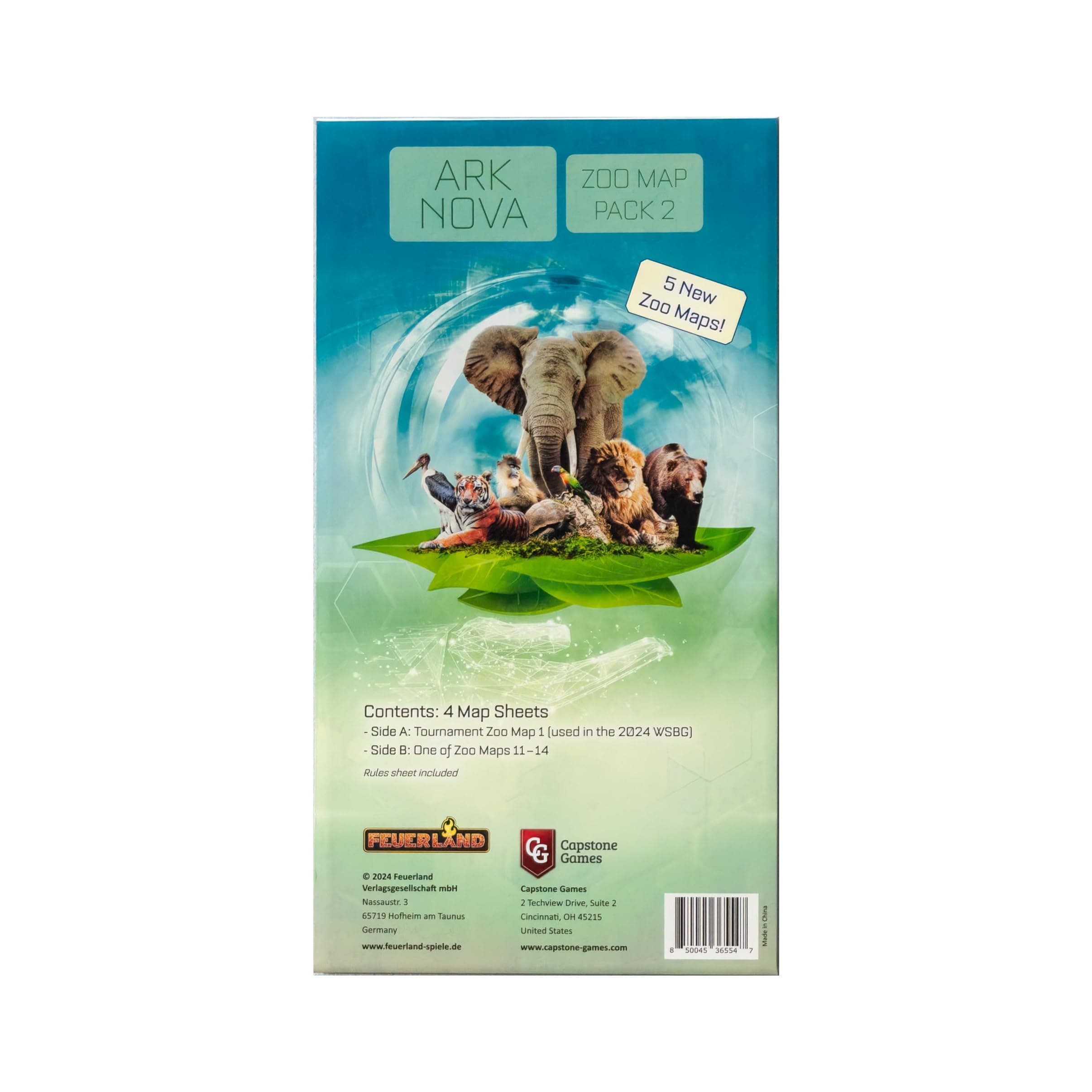 Ark Nova Zoo Map Pack 2 - Game Accessory Expansion Set, Expand Your Collection, All New Mechanics and Layouts to Explore