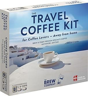 Travel Coffee for The Coffee Lover, Brew 6 Cups of Hand Roasted Specialty Coffee on the go and as Travel Back-Pack. Enjoy Fresh Rich Specialty Coffee Anywhere, Anytime