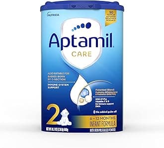Aptamil Care Stage 2, Milk Based Powder Infant Formula for 6+ Months, Also for C-section born babies, with DHA & ARA, Omega 3 & 6, Prebiotics, Contains No Palm Oil, 28.2 Ounces, Packaging May Vary