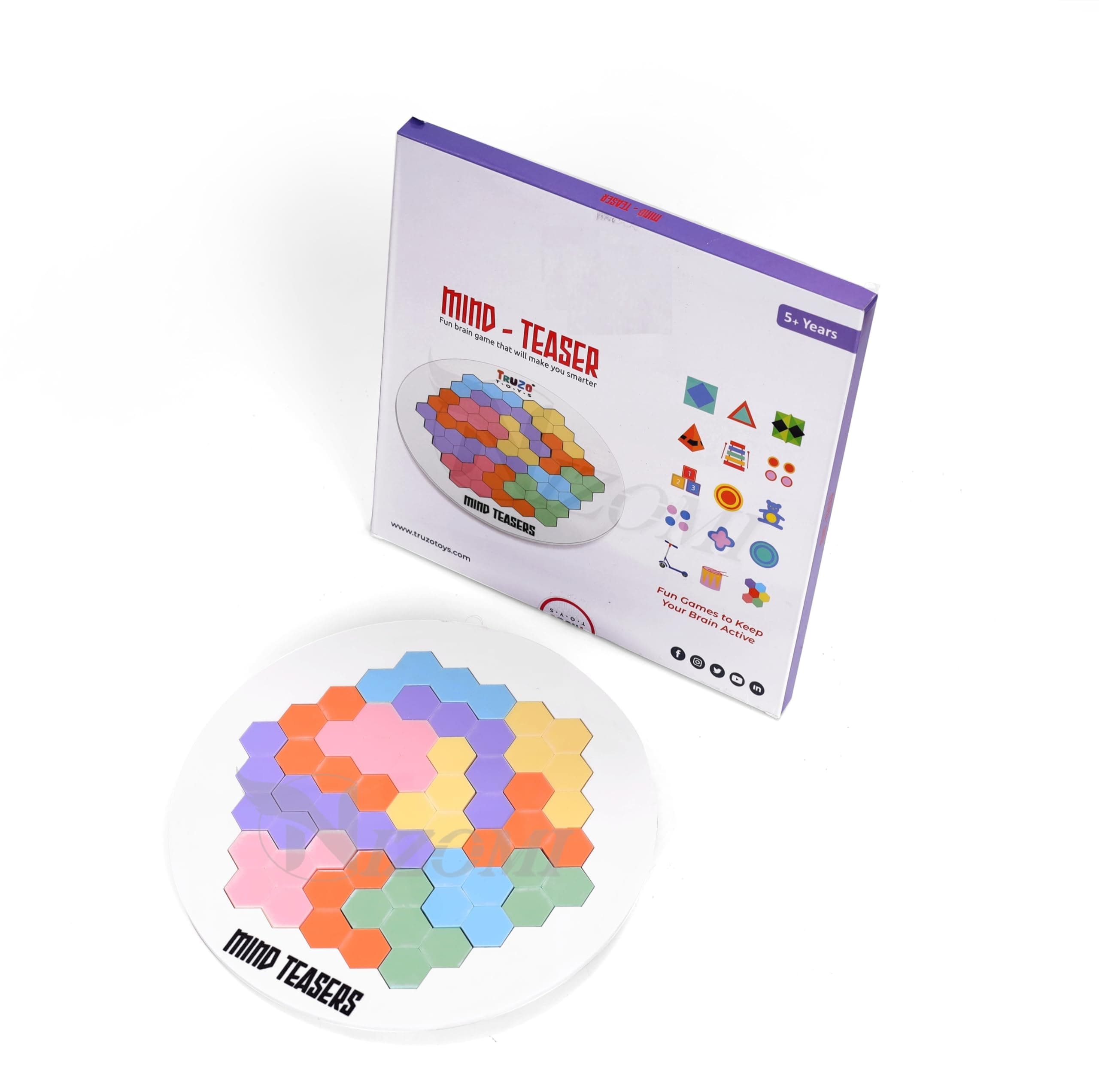 Nizomi Multi Shapes Mind Teaser Fun Brain Game That Will Make You Smarter - Colorful Acrylic Brain Teasers Toy - Educational Montessori Toys Gift for Kids 3+ Years