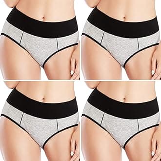 Eiggam Underwear for Women Cotton High Waist Panties Full Coverage Briefs Soft Strech Ladies Breathable Panties-Multi Pack