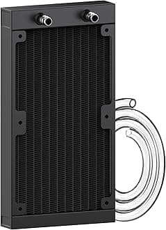 Water Cooling Radiator, 12 Pipe Aluminum Heat Exchanger Radiator with Tube for PC CPU Computer Water Cool System DC12V 240mm