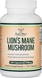 Double Wood Supplements Lions Mane Mushroom - 120 x 500mg Capsules