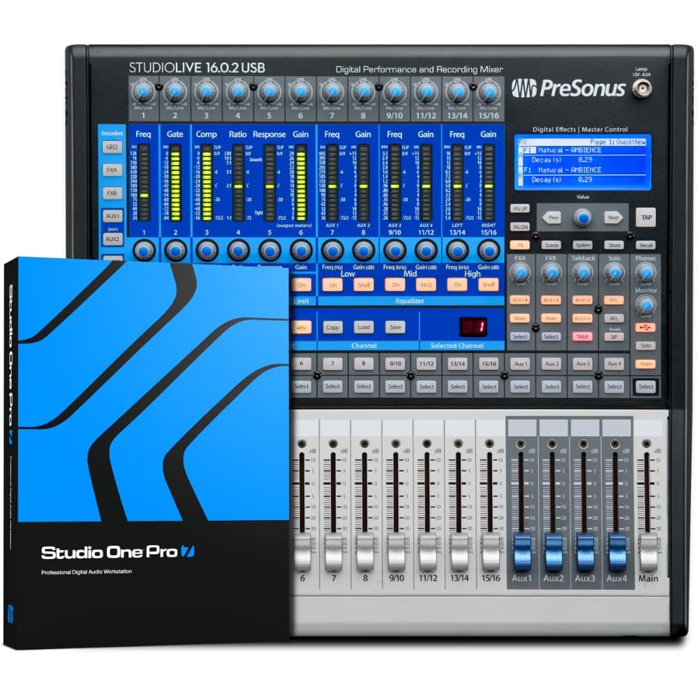 StudioLive 16.0.2 USB 16x2 Performance and Recording Digital Mixer, SL-1602