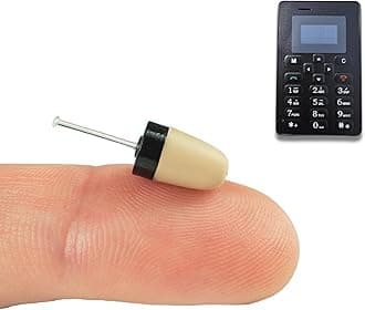 PingaOculto Spy Earpiece GSM Wireless Earphones Invisible Hidden Mini Headset Exam NanoSIM Card Microphone - Secret Earphone Micro Listening Device Cheating (Spy Earpiece Vip Pro SuperMini GSM Card)