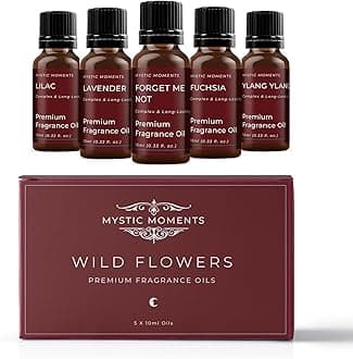 Wild Flowers Fragrant Oil Gift Starter Pack 5x10ml | Forget Me Not, Fuchsia, Lavender, Lilac & Ylang Ylang
