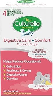 Baby Digestive Calm & Comfort Probiotic (Age 0-12 Mos) 8.5Ml, Helps Periodic Colic, Gas, Fussiness, Crying & Digestive Upset In Infants & Newborns, Vegan Non-Gmo Gluten-Free, 1 Mos. Supply