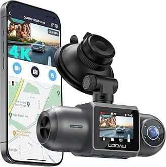 D30S 4K Dash Cam with GPS Wi-Fi, Front and Inside Dual 2.5K 1080P, Uber Car Camera with Infrared Night Vision, Supercapacitor, 4 IR LEDs, G-Sensor, Parking Mode, Loop Recording