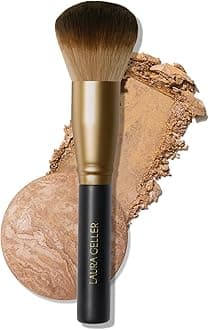 LAURA GELLER NEW YORK Full Face Powder Brush New Design Midnight Black Wooden Handle
