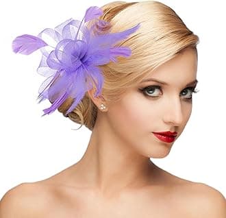 Womens Fascinator Hat Headpiece 20s Vintage Wedding Hair Accessories for Derby/Wedding/Cocktail/Tea Party